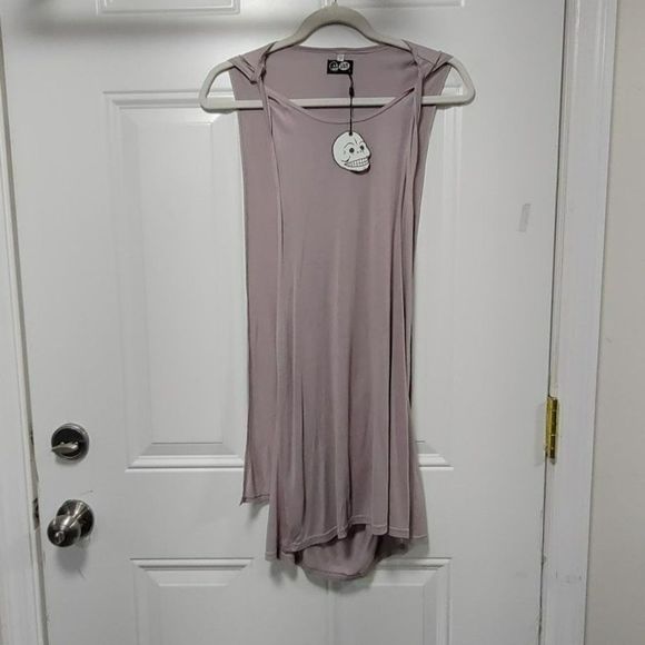 NWT Cheap Monday Women's Dusk Gray ANOUK Tank Top Size Large - Picture 2 of 14